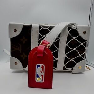 Louis Vuitton White and Brown Crossbody Bag